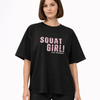 Squat Girl Loose T-Shirt Black